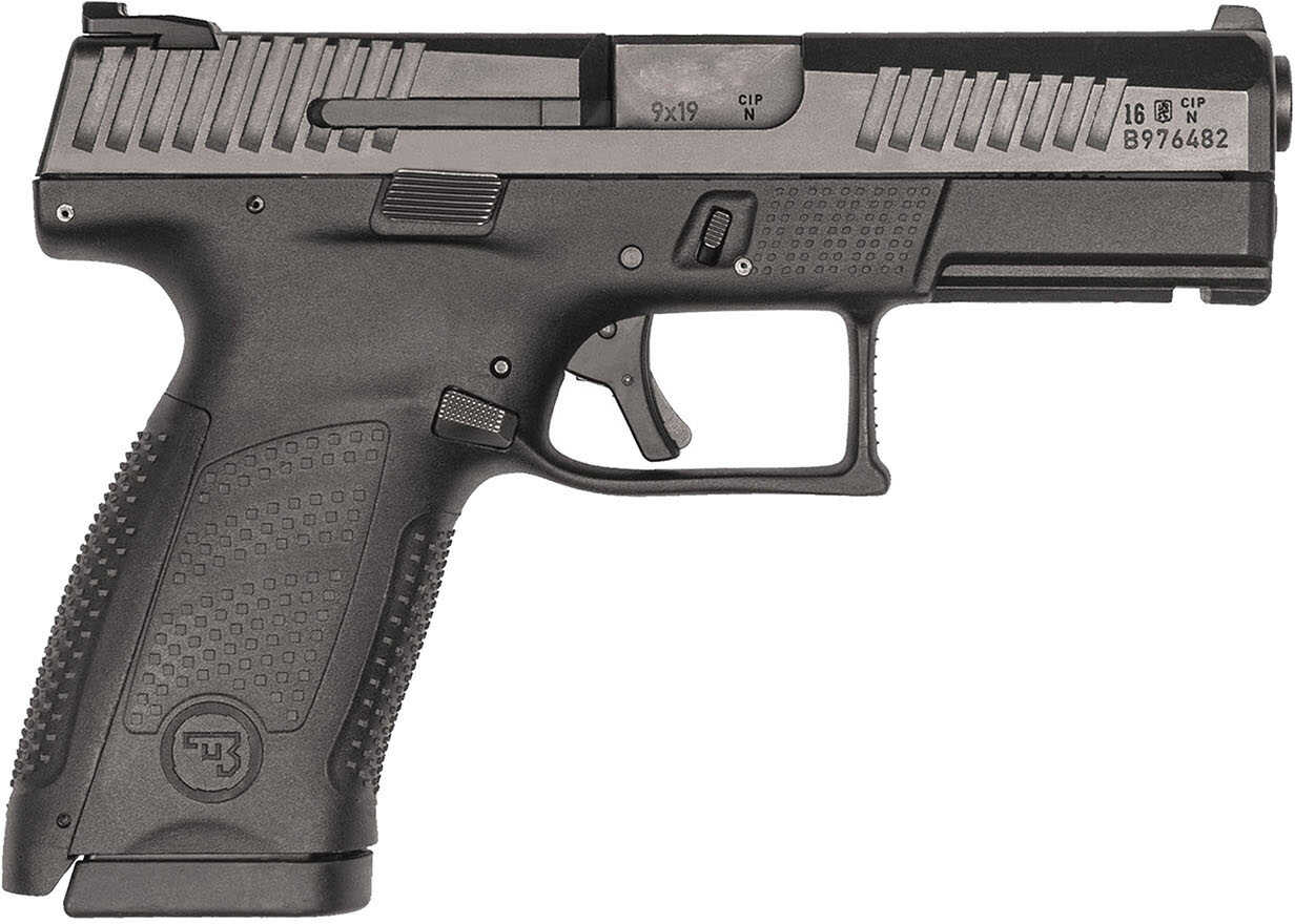 CZ P-10 C Semi Automatic Pistol 9mm Luger 4" Barrel 15 Round Black Polymer Frame Nitride Slide