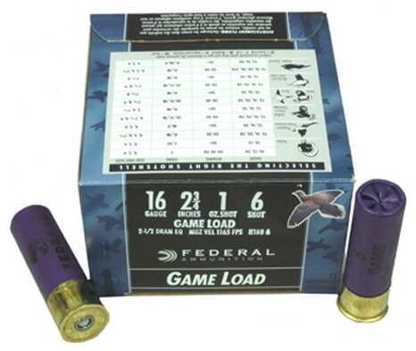 16 Ga Lead-6 oz 2-3/4" 25 Rds Federal Shotgun Ammo-img-0