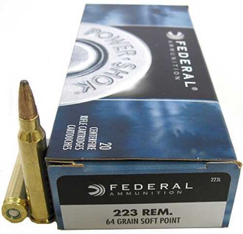 223 Remington 20 Rounds Ammunition Federal Cartridge 64 Grain Soft Point