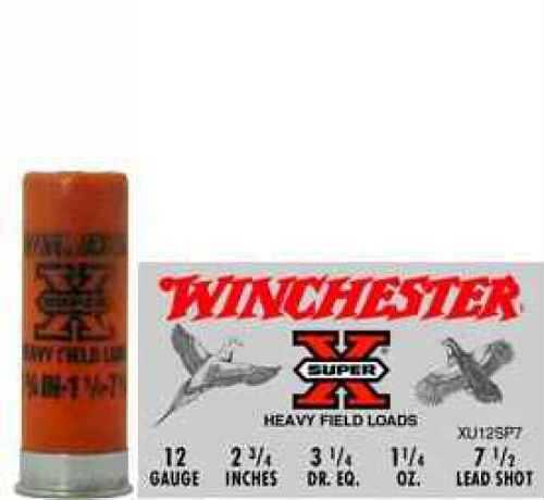 12 Gauge 25 Rounds Ammunition Winchester 2 3/4" 1 1/4 oz Lead #7 1/2