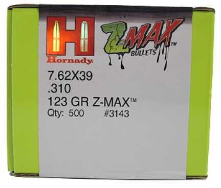 Hornady Z-MAX Reloading Bullets 7.62x39 ".310" 123 Grains (Per 500) 3143