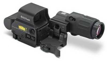 EOTech Holographic Hybrid Sight Side Button Non-Night Vision Compatible 65 <span style="font-weight:bolder; ">MOA</span> Ring And Two 1 Dots Black EXPS2