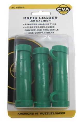 CVA Rapid Loader (Per 3) .50 Caliber, Green AC1556A