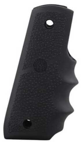 Hogue Grips Fits <span style="font-weight:bolder; ">Ruger</span> 22/45 Rubber With Finger Grooves Black Finish 82080