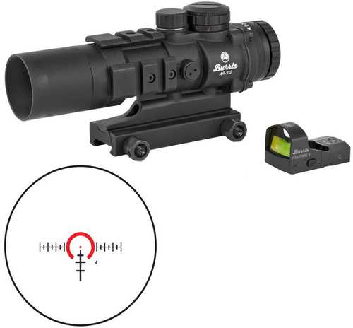 Burris AR-332 Combo Package 3x32mm Prism Sight Ballistic Reticle With FastFire III Reflex Red Dot