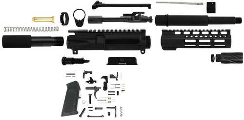 TacFire AR-15 Complete Pistol Build Kit .300 AAC Blackout 7.5" Barrel Lower Parts Matte Finish