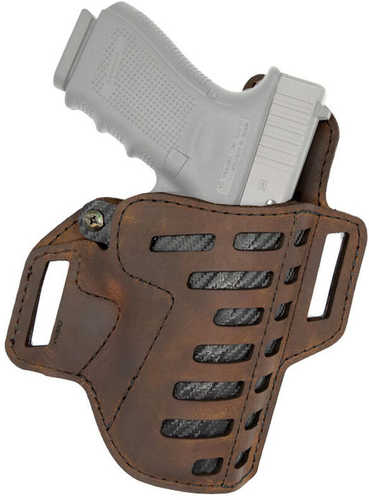 Versacarry Compound Series Holster OWB Size 2 1911s with a 3" Barrel Right Hand Leather Distressed Brown