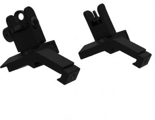 JE Flip Up Front/Rear Sight 45 Degree Offset Aluminum Black