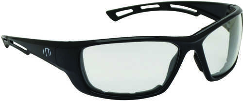 Walker's 8280 Glasses Black Frame with Padding Clear Lens Microfiber Bag Included 1 Pair