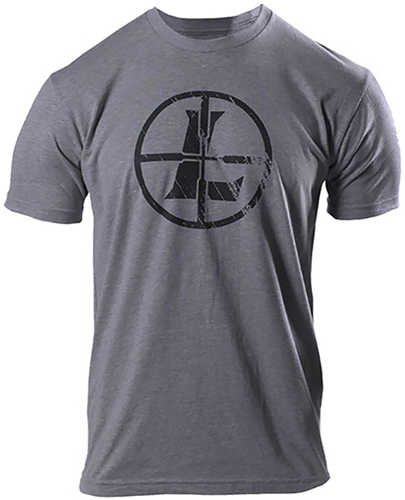 <span style="font-weight:bolder; ">Leupold</span> 177621 Distressed Reticle T-Shirt Graphite Heather Large Short Sleeve