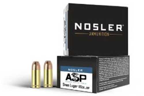 9mm Luger 20 Rounds Ammunition Nosler 115 Grain Jacketed Hollow Point