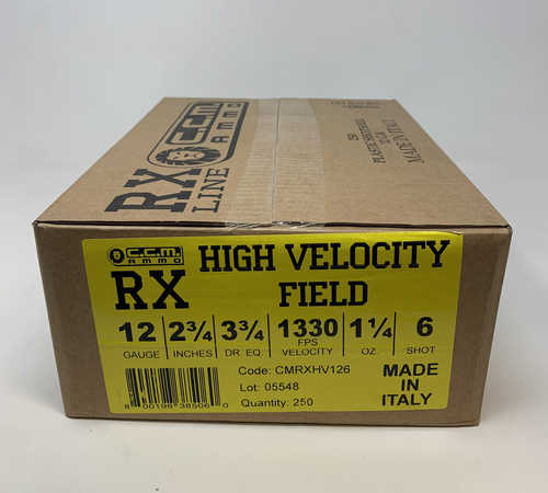 Clever RX High Velocity Field Shotgun shells 12Ga. 1-1/4oz 3-3/4 Drams #6 lead