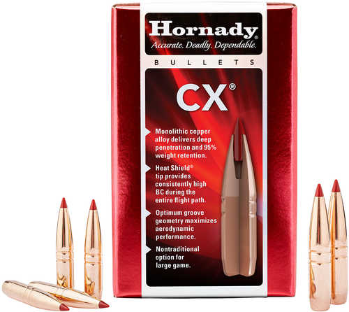 <span style="font-weight:bolder; ">Hornady</span> CX Copper Alloy .243 Cal 6mm 90 Grain 50 Count 24444