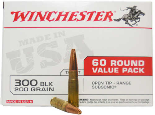 Winchester Ammo USA300BXVP USA 300 Blackout 200 Gr 1060 Fps Open Tip Range Subsonic 60 Bx/4 Cs (Value Pack)