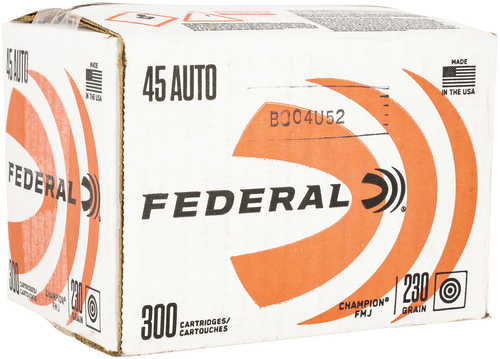 Federal 45 ACP 230 Gr Full Metal Jacket (FMJ) 300 Per Box