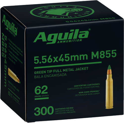 Aguila Ammo 5.56 NATO 62 Gr. FMJ Green Tip 300 Round Box