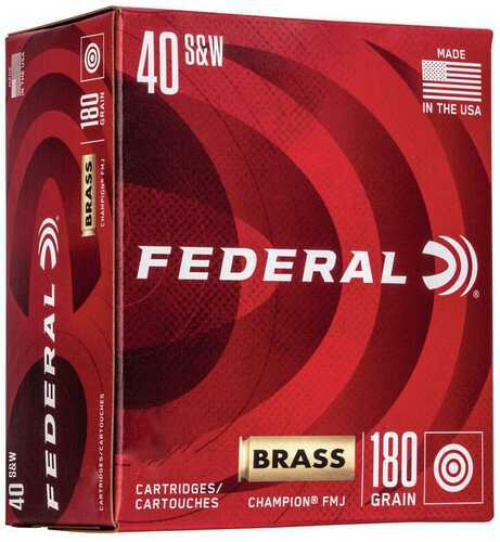 Federal C40180A400 Champion Training 40 S&W 180 gr Full Metal Jacket (FMJ) 400 Per Box