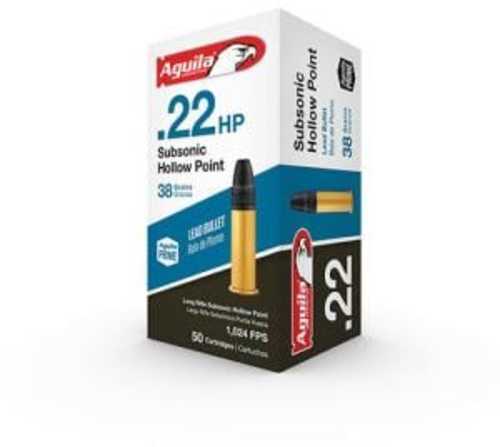 Aguila Subsonic 22 Long Rifle Hollow Point 38 Grain 50 Rounds