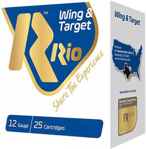 Rio Wing & Target 12 Gauge 2 3/4" 1 oz 8 Shot Shotshells 25 Round Box