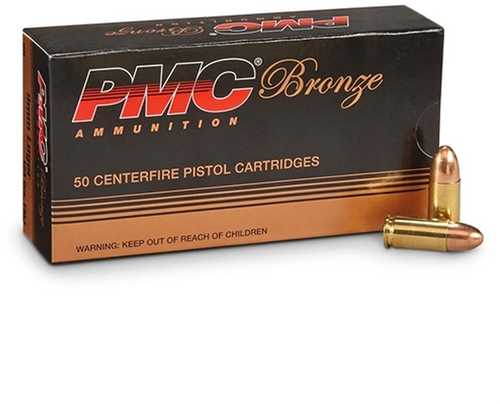PMC Bronze 9MM Luger FMJ 147 Gr Handgun Ammo 50 Round Box