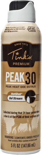 Tinks Peak30 Hot Shot Deer Doe In Estrus Scent Gel 5 Oz Gel Stream