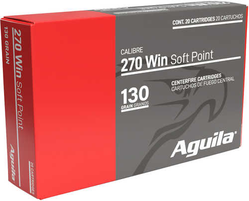 Aguila 270 Win 130 Gr Soft Point Ammo 20 Round Box