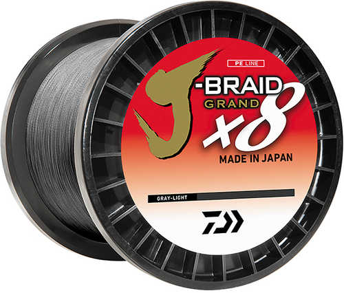 J-braid Grand X8 15lb 3000yd Gray Light Model: Jbgd8u15-3000gl