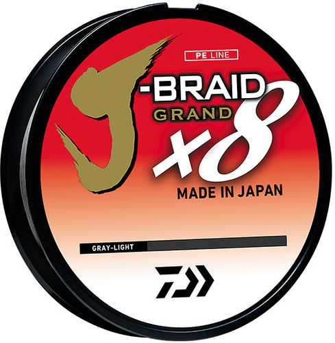 J-braid Grand X8 15lb 300yd Gray Light Model: Jbgd8u15-300gl