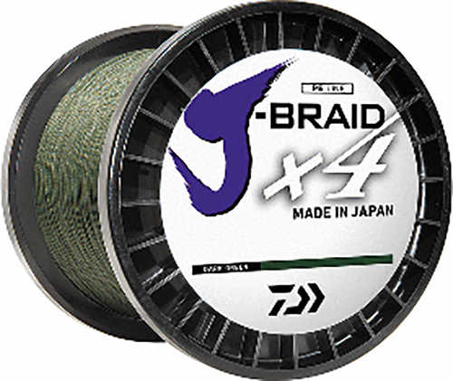 J-braid X4 Line 8lb 3000yd Dark Green Model: Jb4u8-3000dg