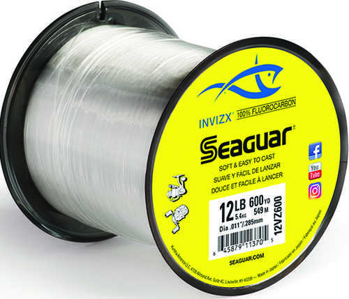 Invizx Fluoro Line Clear 600yd 12lb Model: 12vz600