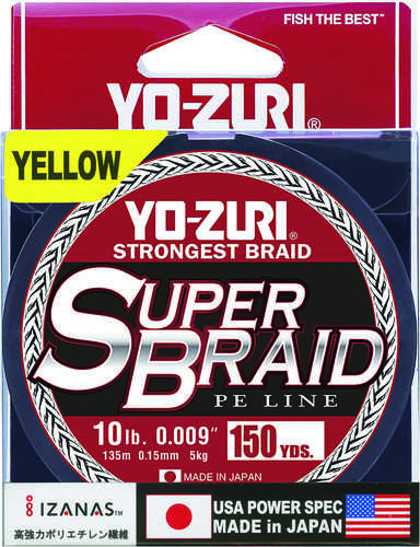 Superbraid Line 150yd 10lb Yellow Model: Yz Sb 10lb Yl 150yd