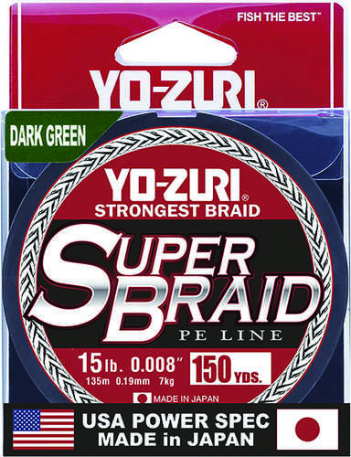 Superbraid Line 150yd 15lb Dark Green Model: Yz Sb 15lb Dg 150yd