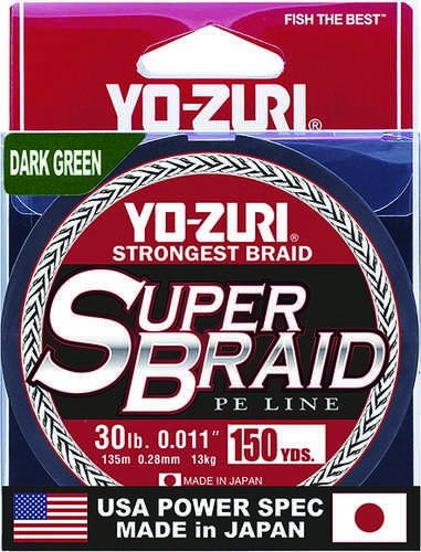 Superbraid Line 150yd 30lb Dark Green Model: Yz Sb 30lb Dg 150yd