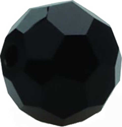 Claw Lazer Glass Bead Faceted 8mm Black Model: Lbeadblk8