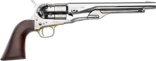 Pietta Pf60Os448 1860 Army "Old Silver" 44 Cal 8" 6Rd Old Silver Steel Frame, Cylinder & Round Barrel W/Walnut Grip