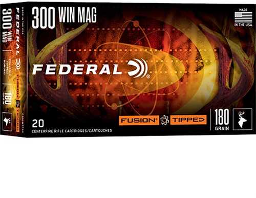 Federal Fusion 300 Winchester Magnum 180 Gr Polymer Tipped Rifle Ammo