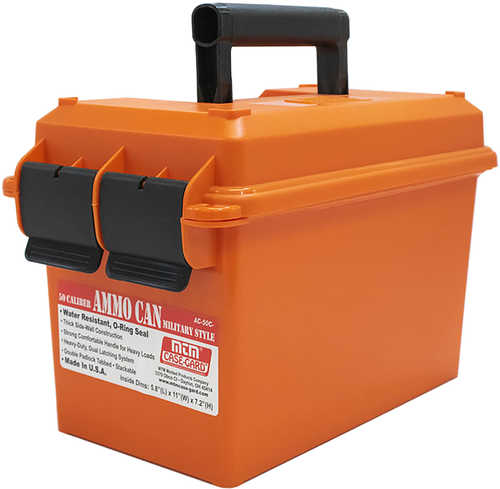 MTM Case-Gard AC50C35 Ammo Can 50 Cal Orange Polypropylene