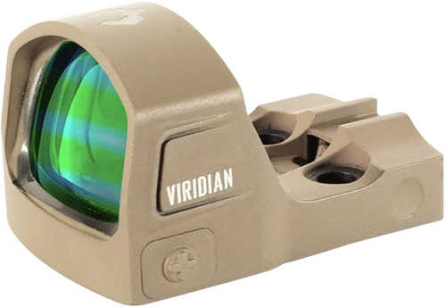 Viridian 9810143 RFX15 Green Dot Reflex Sight Flat Dark Earth 17 X 24mm 3 <span style="font-weight:bolder; ">MOA</span> Green Dot Reticle