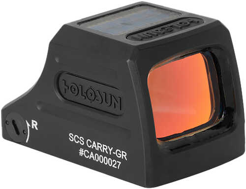 Holosun SCSCARRYGR SCS Carry Black Anodized 0.90" X 0.63" 2 <span style="font-weight:bolder; ">MOA</span> Green Dot/32 <span style="font-weight:bolder; ">MOA</span> Circle Multi Reticle K Cut Footprint