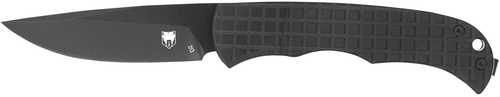 CobraTec Knives CTCLNHRBLK Cyclone Hidden Release 3" OTF Plain Black TiCN D2 Steel Blade, 4" Black Aluminum Handle