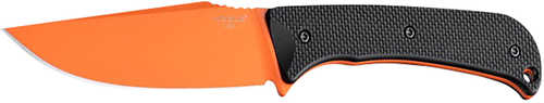 Hogue 35859 Extrak Xl 3.90" Fixed Clip Point Plain Blaze Orange Cerakote CPM M4 Tool Steel Blade, Black Textured G10 Sca