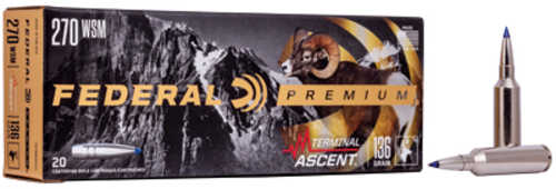 Federal Premium 270 Winchester Short Magnum (WSM) 136 Grain Terminal Ascent 20 Round Box P270WSMTA1