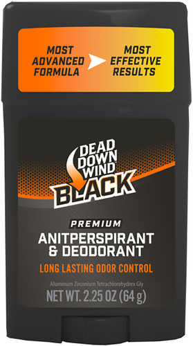 Dead Down Wind 1235 Antiperspirant & Deodorant Black Premium Odor Eliminator 2.25 Oz Stick