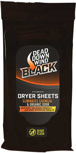 Dead Down Wind 117019 Dryer Sheets Black Premium Odor Eliminator Unscented Scent Dryer Sheet 40 Count