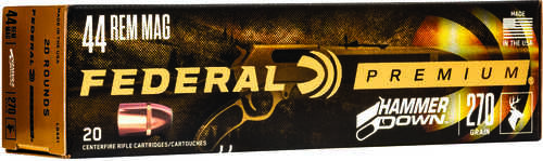 Federal Premium Hammer Down 44 Magnum 270 Grain Bonded Soft Point Ammo 20 Round Box