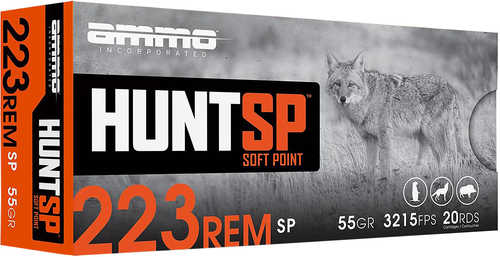 Ammo Inc Hunt 223 Rem 55 gr Soft Point Ammo 20 Round Box