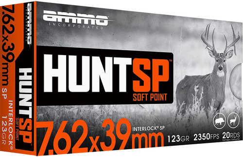 Ammo Inc Hunt 7.62x39mm 123 gr Soft Point Ammo 20 Per Box