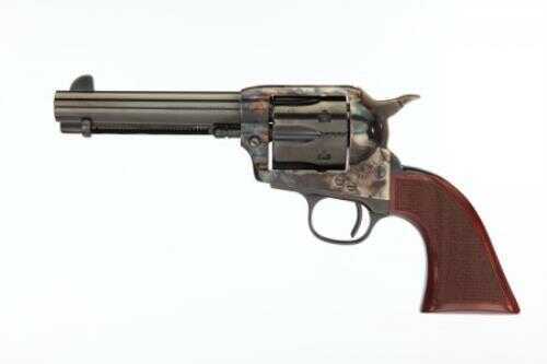 Taylor Uberti Short Stroke Runnin <span style="font-weight:bolder; ">Iron</span> 1873 Revolver Tuned 357 Mag With Low Flat Hammer Spur Checkered Grip And Case Hardened Frame 4.75" Barrel Model 556210DE