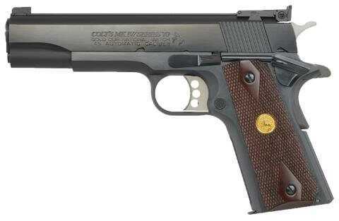 Colt 1911 Gold Cup Series 9mm Luger 5" National Match Barrel 8 Round Walnut With Medallion Grip Wide Target Trigger Semi Auto Pistol