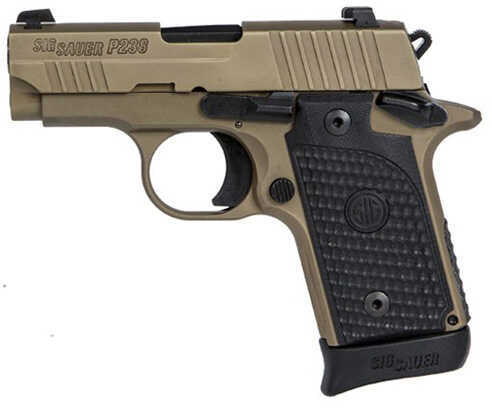 SIG Sauer P238 Emperor Scorpion Micro-Compact Semi Auto Pistol .380 ACP 2.7" Barrel 7 Rounds SIGLITE Sights G10 Piranha Grips Flat Dark Earth Finish